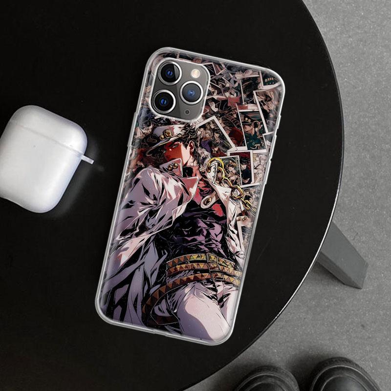 JoJo's Bizarre Adventure Kujo Jotaro Phone Case Cover for iPhone 11 12 13 Mini 14 15 Plus 16 Pro Max 17 Air 7 8 + SE Art Customi