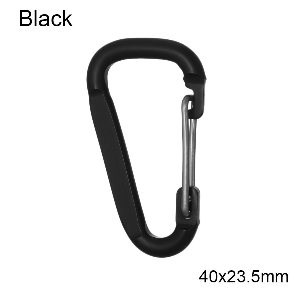 

Новое оборудование пряжка безопасности брелок сплав карабин кемпинг походный крюк кнопка для скалолазания 40x23.5mm чёрный