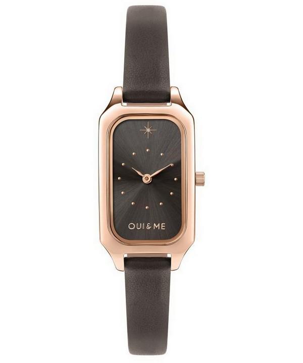 

Oui & Me Finette Rose Dark Grey Dial Leather Strap Quartz ME010116 Women s Watch
