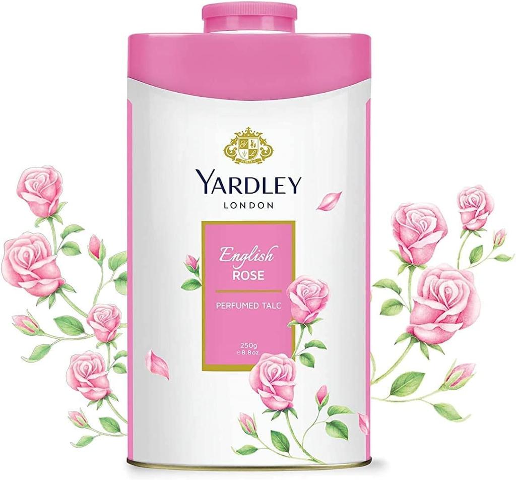 Yardley London Parfümiertes Talkum Englische Rose Talkumpuder 8,8 oz (250 G)