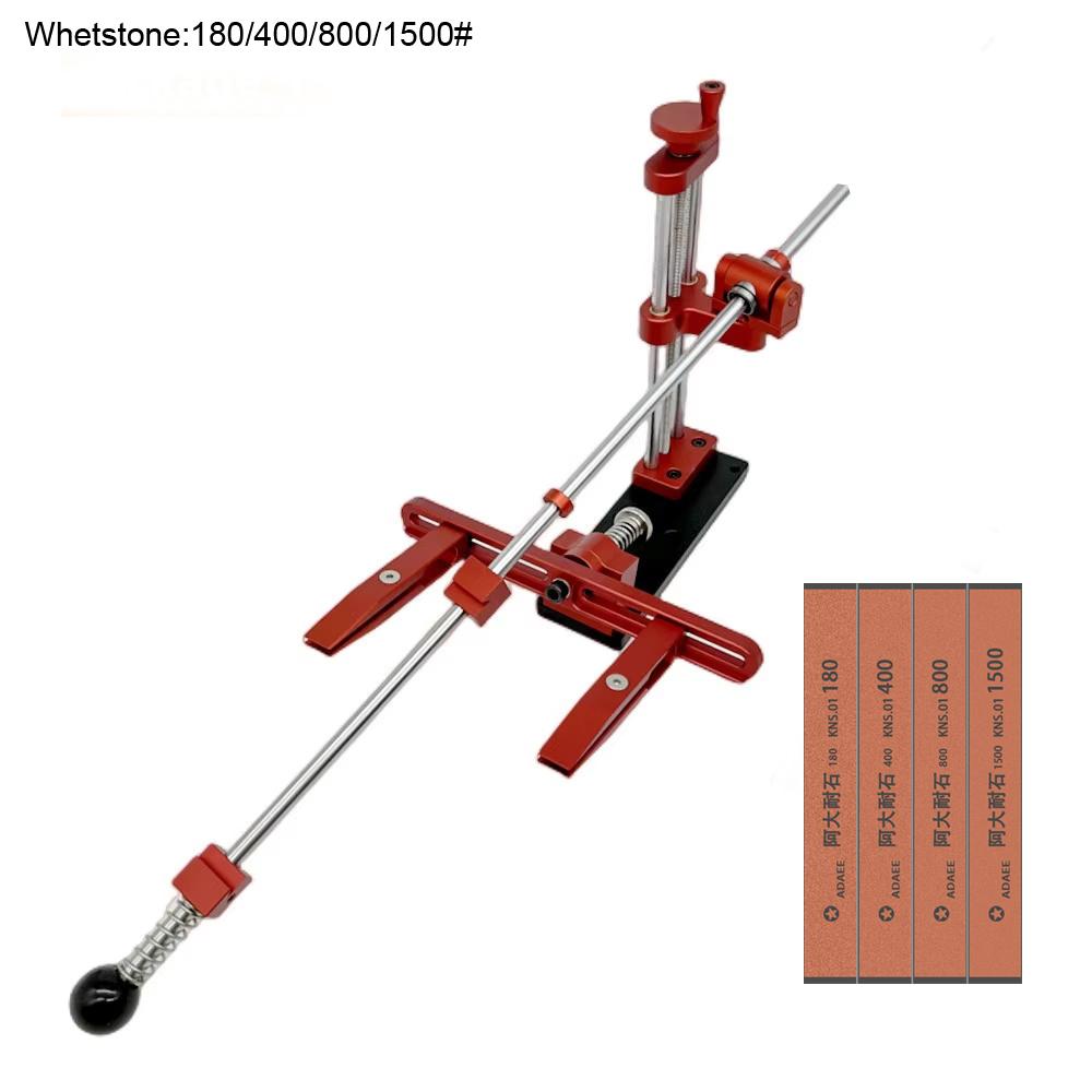 

2025 Новый красный точильный станок с фиксированным углом, шкалой, регулируемой высотой, вращающимся на 360° инструментом, профессиональная система для заточки кухонных ножей Ship with 24h