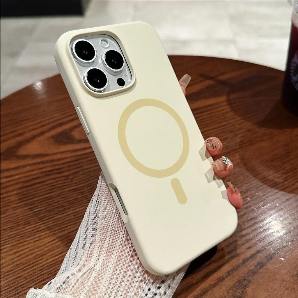 Liquid Silicone Magsafe Case for iPhone 16 14 13 12 15 Pro Max Plus Original Magnetic Wireless Charging Cover for iPhone 16 Case