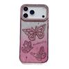 3D Shining Rhinestone Butterfly Case for iPhone 17 Pro Max Electroplated Glitter Protective Cover