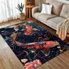 1PC Koi fish floral dark background Pattern Rug Carpets for Bedroom Living Room Sofa Mat Creative Door Mat Cloakroom Home Decor