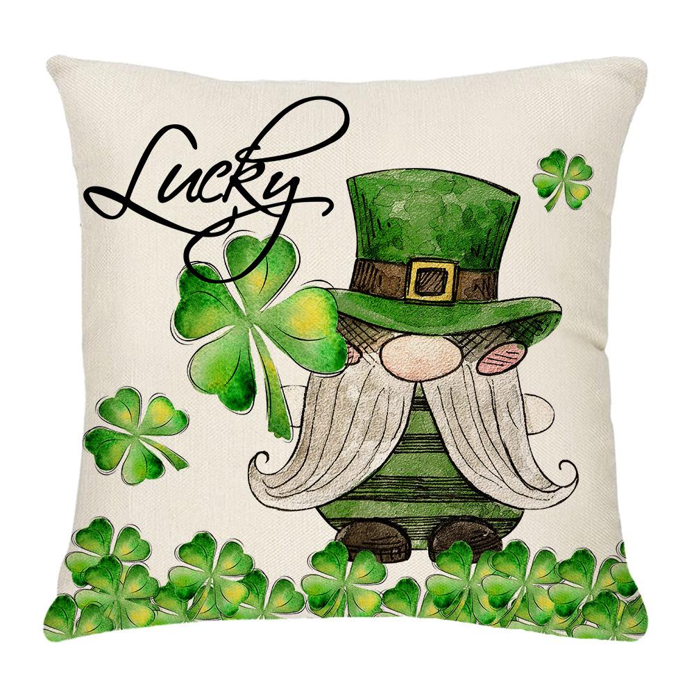 St. Patrick's Day Throw Pillows National Day Sofa Cushion Covers Linen Throw Pillows