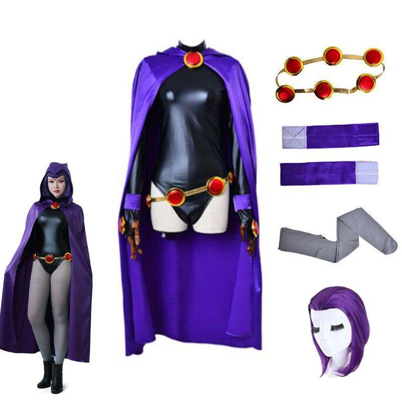 Stunning Anime Teen Titan Raven Costume For Cosplay And Themed Parties