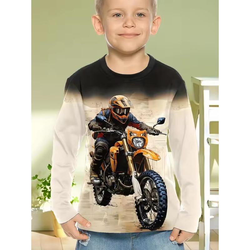

Children s Clothing Boys Tshirt Long Sleeve Cool Gamepad Pattern 3D Print Kids Spring Fall Clothes Novelty Boy Clothes O-Neck Tops 170