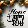Iron Wall Art Hope and Dreams Gold Ribbon Decor for Living Room Garden Gift