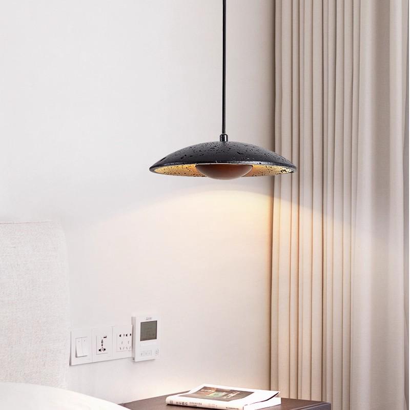 Mid-century Wabi-sabi Travertine Pendant Light for Dining & Bedrooms