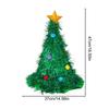 1pcs Christmas Hats Green Tinsel Dress-Up Costume Accessory Red Green Decorations Holiday Themed Novelty Headwear Holiday Party