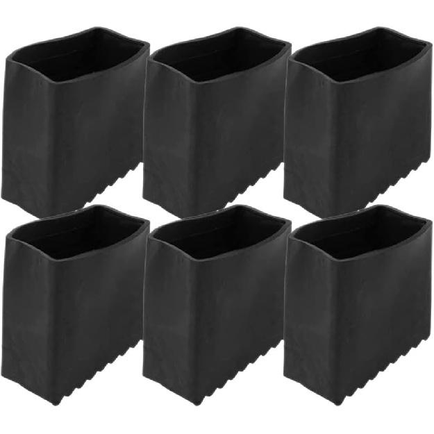 6pcs Rubber Ladder Pads Replacement Step Ladder Leg Caps Extension Ladder Accessories Ladder Rubber Cover Step Ladder Feet Mat Ladder Stabilizer for