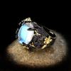 Silver Retro Exaggerated Full Zircon Antique Gift Personality Gem Ring Female Wedding Party Engagement Jewelry Anniversary