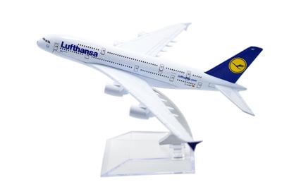 TANG DYNASTIE 1/400 16cm Lufthansa Airlines Airbus A380 Legierungs-Flugzeugmodell Spielzeug