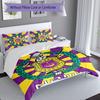 3pcs Custom Name Omega Psi Phi Bedding Set,Includes 1 Duvet Cover and 2 Pillowcases,All-season Bedroom Decor
