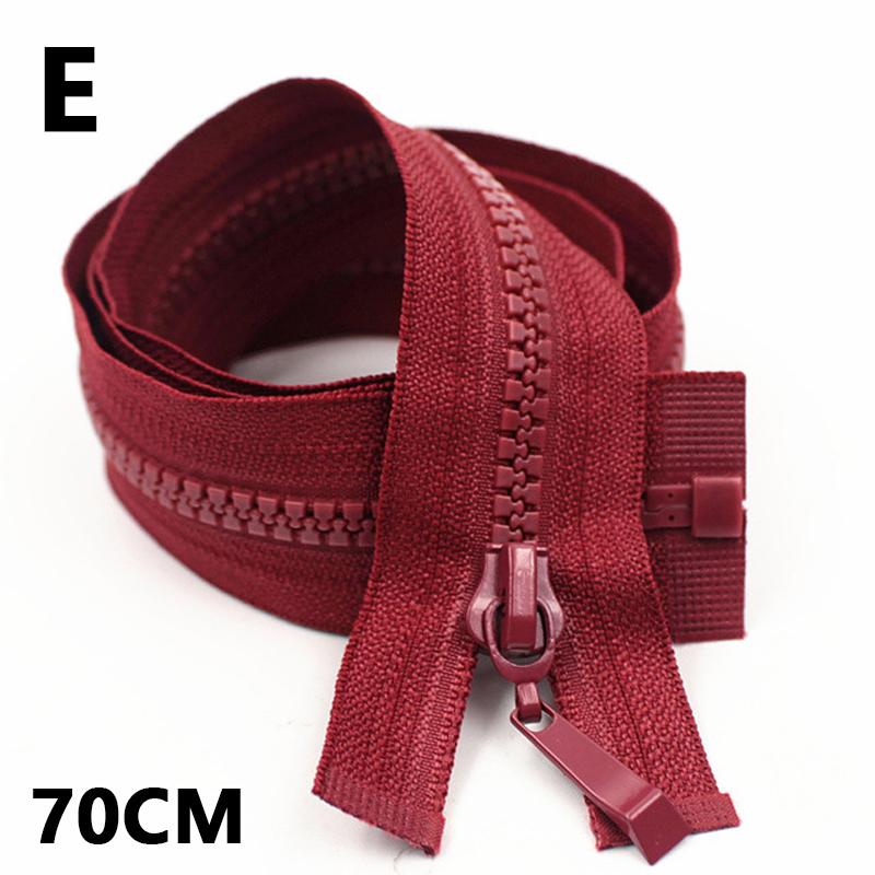 70/90cm 5# Resin Zipper Double Slider Zip For Down Jacket Clothes Bags Sewing Accessories Open-End Zippers Repair Accessory