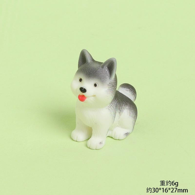 

Cute Resin Dog Figure Realistic Animal Statue Mini Desk Car Decor Micro Landscape DIY Craft Ornament Gift