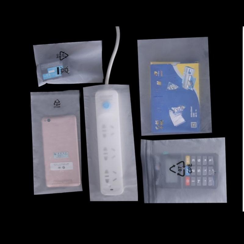 Multiple Sizes Thickened CPE Frosted Pouchs Electronic Digital Product Packaging Bag Translucent Self-adhesive Bags with Environmental Protection Logo