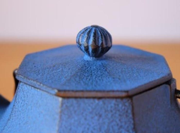 Nanbu Iron Kettle Miyabi Small Blue do our IH compatible Compact Teapot Pot new Day Traditional craft Made in Japan Iwate Nambu