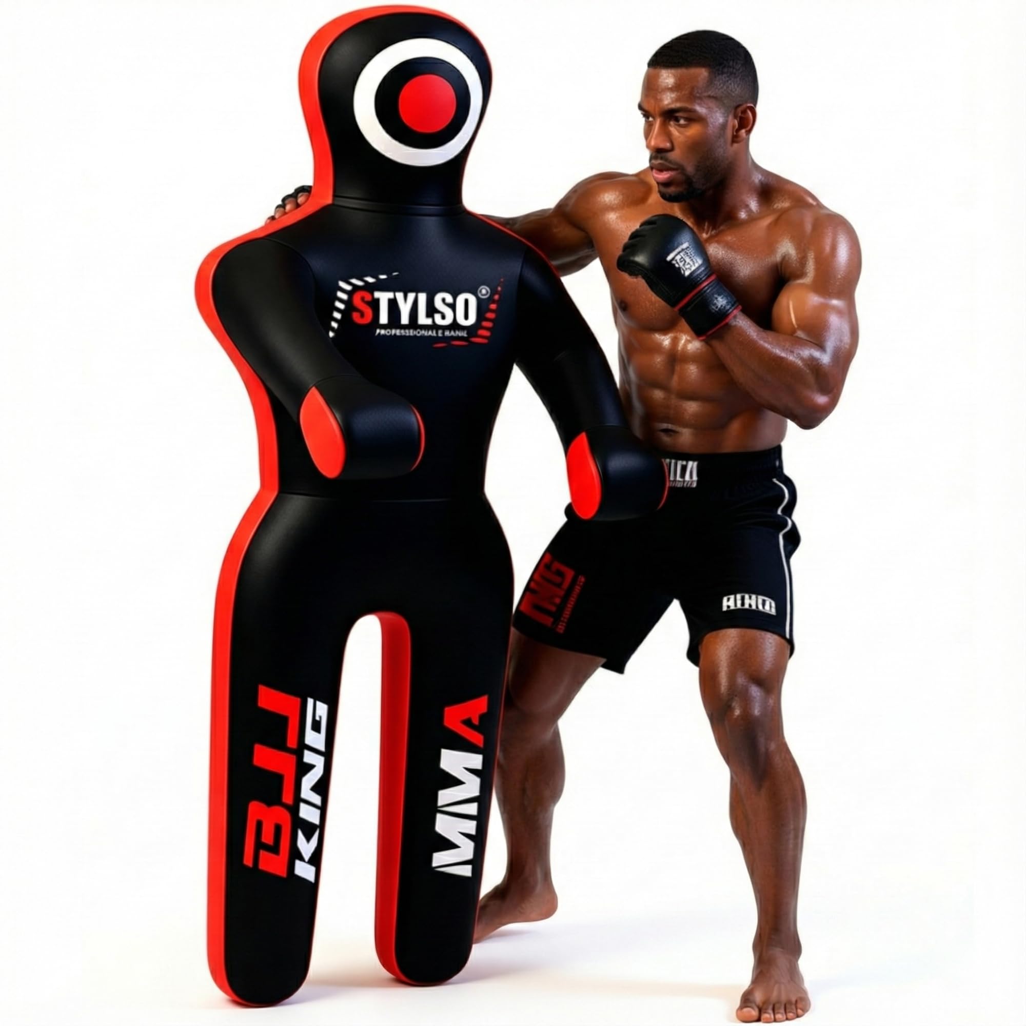 Unstuffed Grappling Dummy – Adult Life-Size Wrestling & BJJ Training Dummy, MMA Jiu Jitsu Judo Takedown & Throw Practice, Heavy-Duty Triple-Stitched C