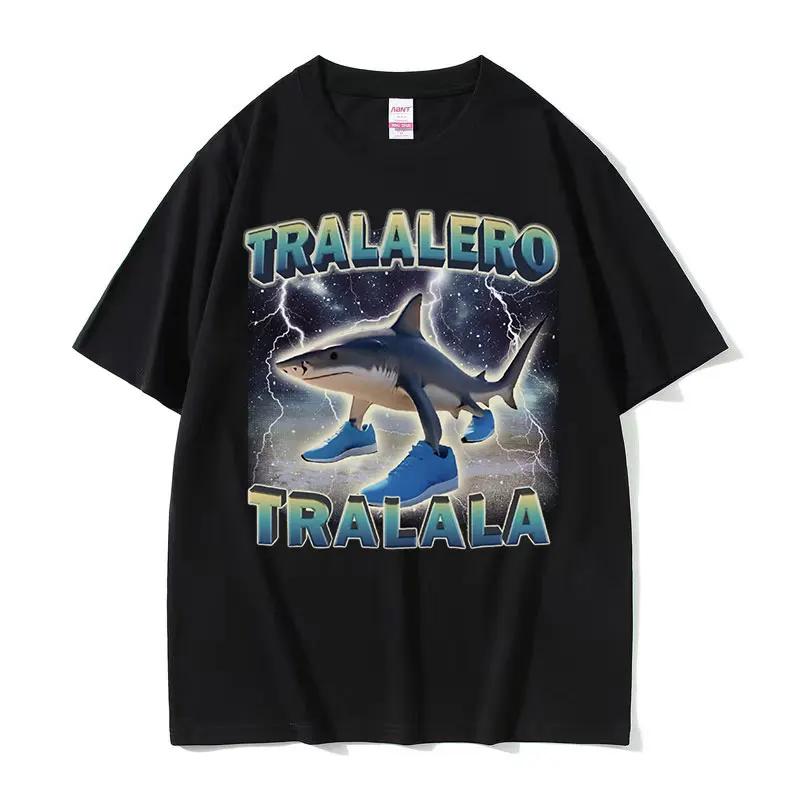 Tralalero Tralala Funny Shark Meme T-shirt Fashion Cozy Shark with Shoes Gifts T Shirts Women Casual Hot Sale  T Shirt