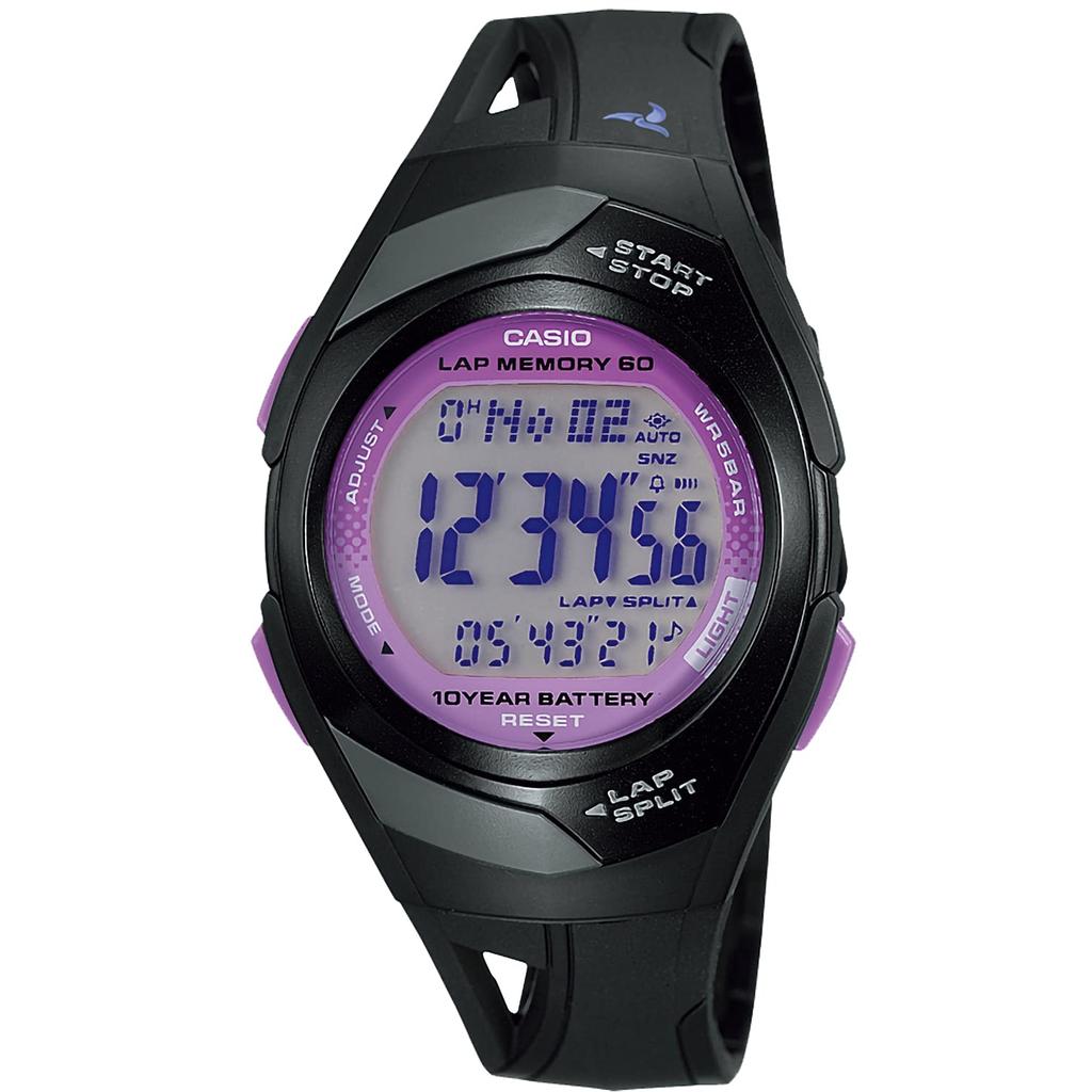 Casio Pánské černé sportovní hodinky se stopkami a časovačem kola/rozdělení – Casio Collection STR-300J-1CJH