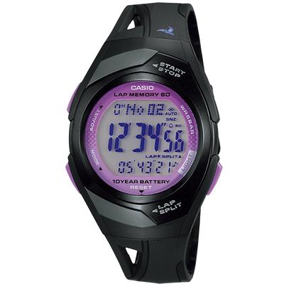 Czarny męski zegarek sportowy ze stoperem i timerem okrążeń/podziału - kolekcja Casio STR-300J-1CJH