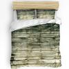 Turquoise Wooden Board Bedding Set 3pcs Boys Girls Duvet Cover Pillowcase Kids Adult Quilt Cover Double Bed Set Home Textile
