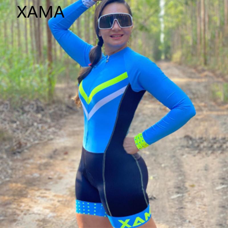 2026 Women s Cycling Jumpsuit Little Monkey Long-sleeved Summer Cycling Road Suit Tight XS