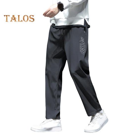 

Мужские брюки весна-осень с боковыми карманами, эластичный пояс на шнурке, широкие тонкие брюки, однотонные свободные спортивные брюки в уличном стиле для повседневной работы XL чёрный