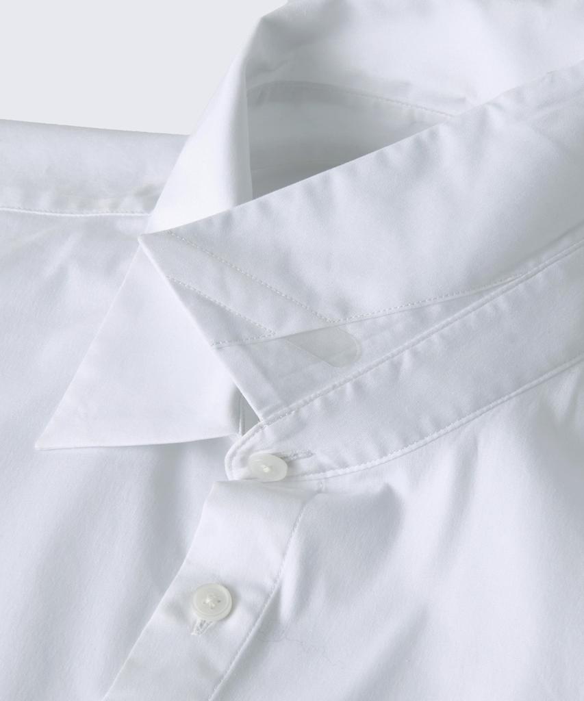 MUSINSA STANDARD Basic Short Sleeve Dress Shirt [White]