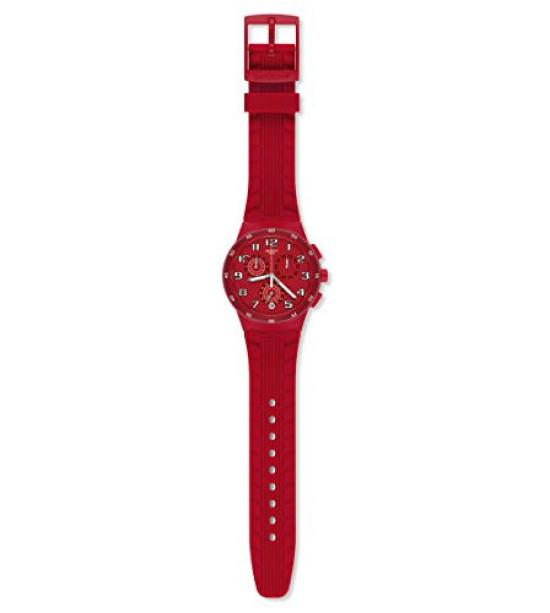 Watch New Chrono Plastic RED STEP SUSR404 Regular Imported Product [Swatch] (Red Step) Men's