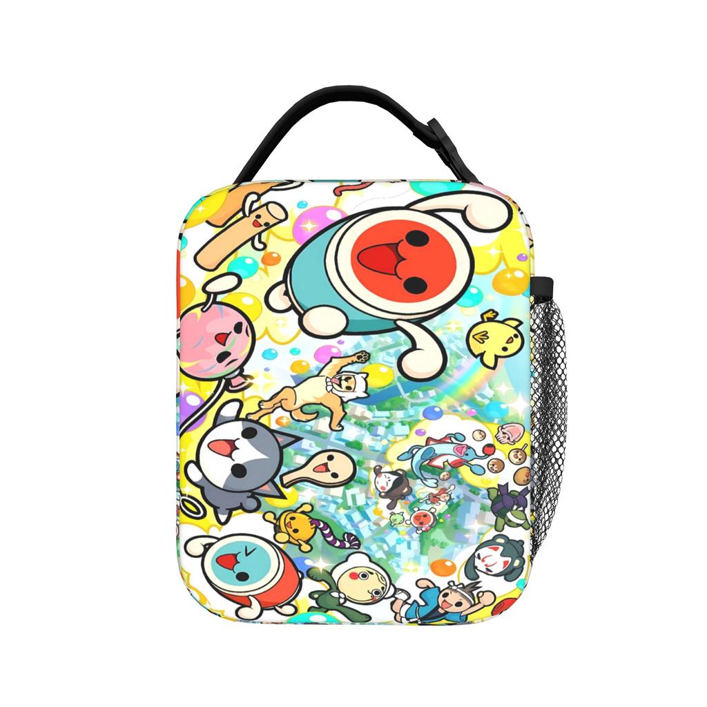 Taiko no Tatsujin Lunch Bag Office Portable Thermal Lunch Bags For Women  Oxford Graphic Design Cooler Bag