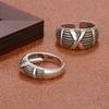 Buyee   Copper Lover Couples Ring Sets Elegant X Gray Open Ring Finger For Woman Man Fashion Fine Jewelry Circle