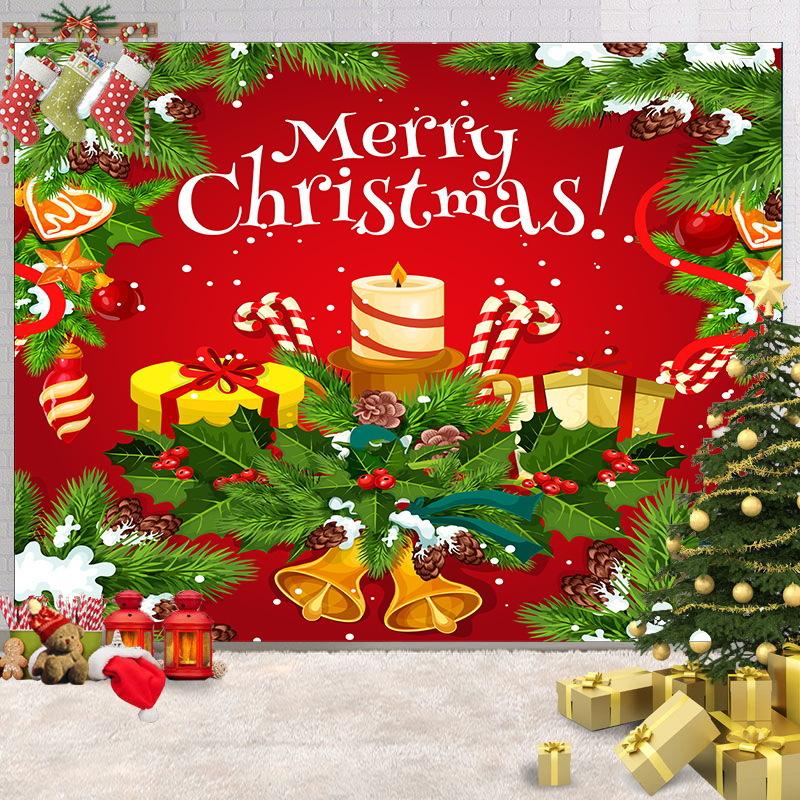 

Christmas Spirit Blessing Message digitalprinted polyester tapestries living rooms bedrooms macrame wall hanging room decor 74x94cm(29x37in)