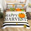 Happy Fall Y'all Duvet Cover Set Fall Pumpkin Festival Bedding Set Thanksgiving Decor Microfiber Autumn Maple Leaves Quilt Cover