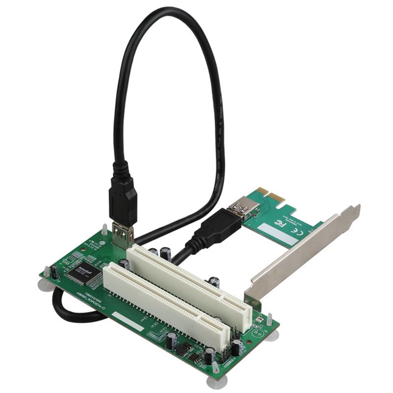 

TXB024 Pcie to Dual Pci Slot Adapter Card for Capture Card/Sound Card Expansion Card As Shown A