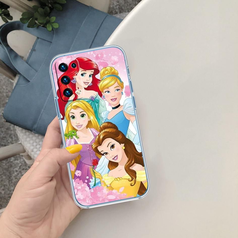 CJ42 Disney Princess Soft Shell Transparent Phone Case for Samsung Galaxy A04 A04S A14 A23 A34 A54 M23 M33 M52 M53