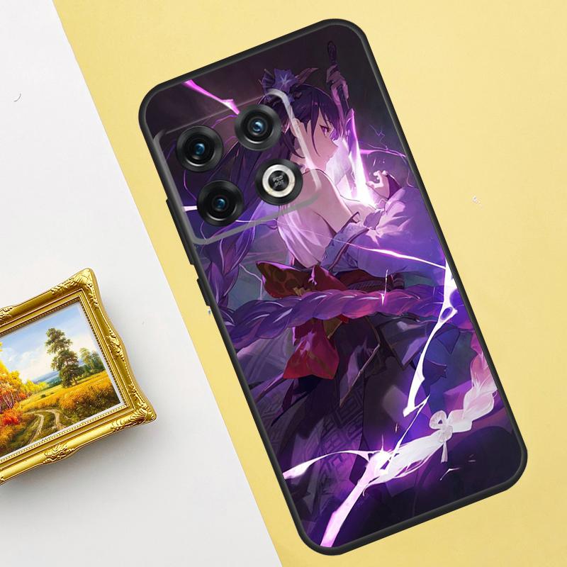 Raiden Shogun Genshin Impact Case For Oneplus 10 8 9 Pro Ace 10T 9R 8T Cover For Oneplus Nord 2 2T CE N100 N200 N300