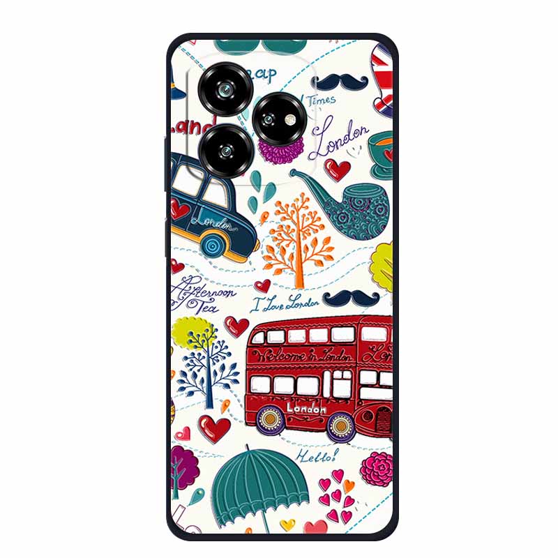3D Relief Emboss Case For ZTE Axon 60 50 lite Blade A75 A73 4G V60 Design V50 Design 4G Black Silicone Soft Back Cover Case Capa