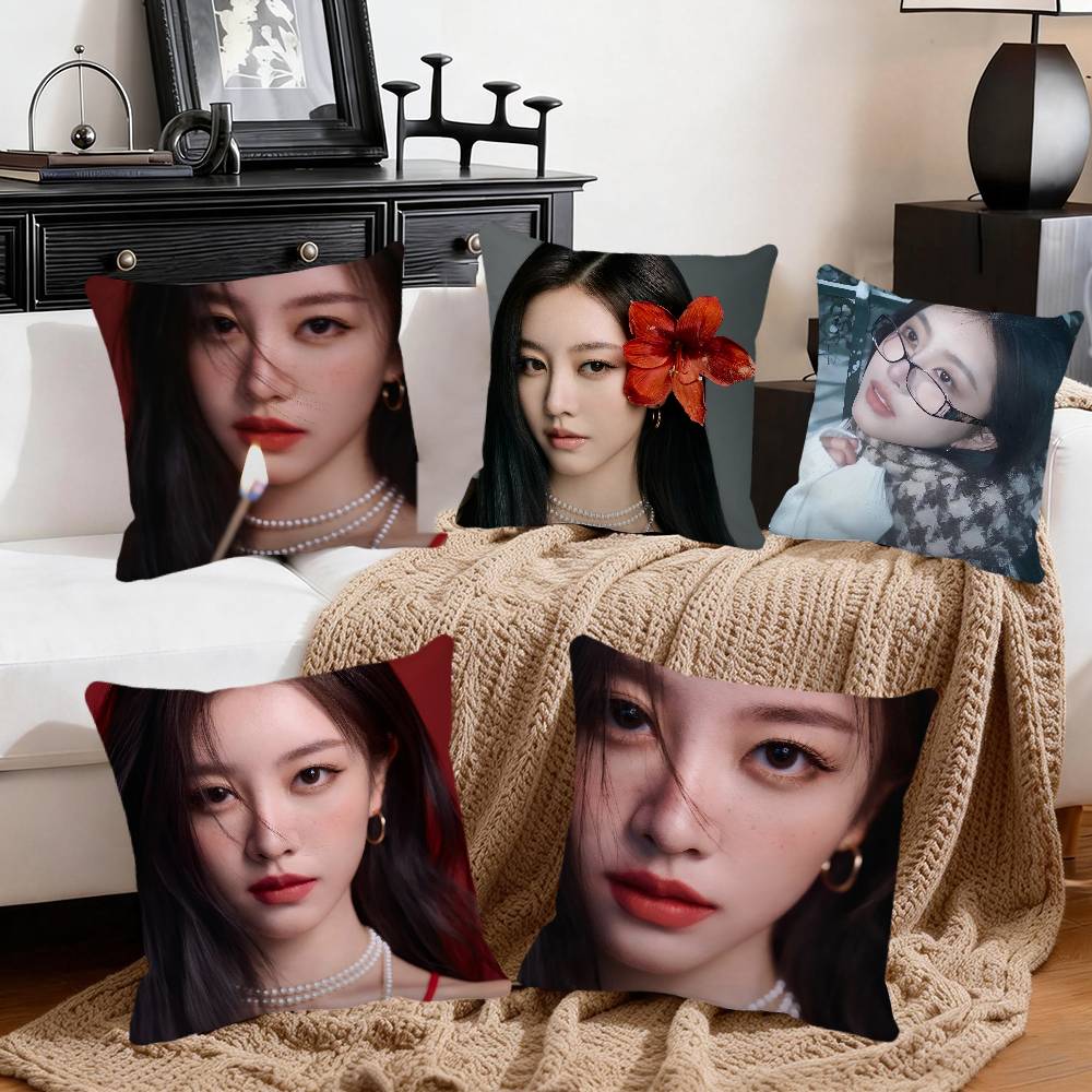Qiana Kpop Pillow Case Square Pillow Bedroom Sofa Leisure Comfort Cushion Car Home Decoration