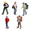 Realistisches Wanderaktivität Dekorationsfiguren Set Bergsteigen Miniaturen Harzstruktur für Regaldekorationen und Geschenke