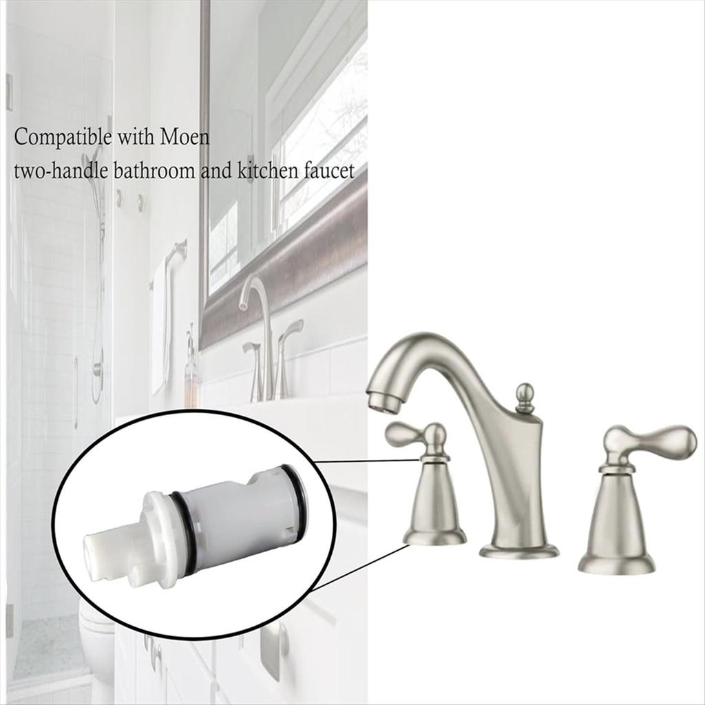 N94R 1224 1224B Faucet Cartridge Replacement for MOEN Most Double Handle Moen Faucets and Tub/Showers