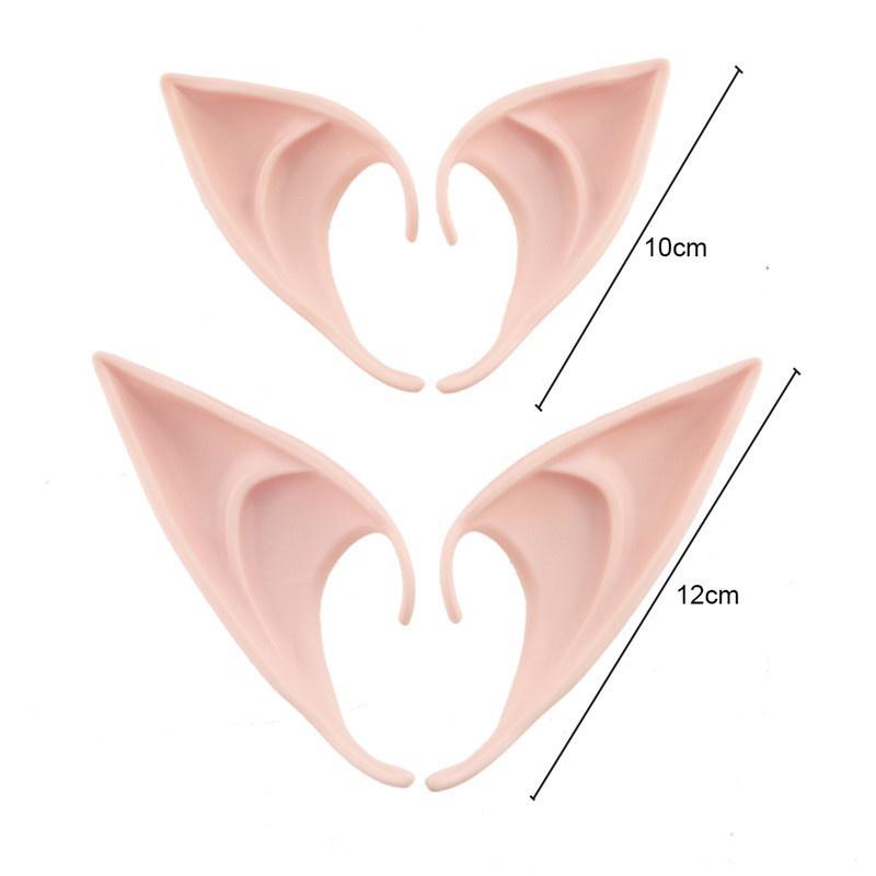 

2 шт./компл. 10 см 12 см Праздничное украшение DIY Резина Милые Телесного цвета Мягкие Эльфийские уши Косплей Длинное ухо 12 cm