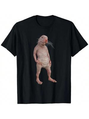I Really Like Naked Moles, Okay Funny Naked Mole Rat T-Shirt Short Sleeve Crew Neck Loose Shirt Funny Funny Evil Clothing Wo'unisex
