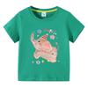 Girls TShirt Cute Elephant Print Short Sleeve Tee 100 Cotton Soft Breathable Summer Tops for Kids Children