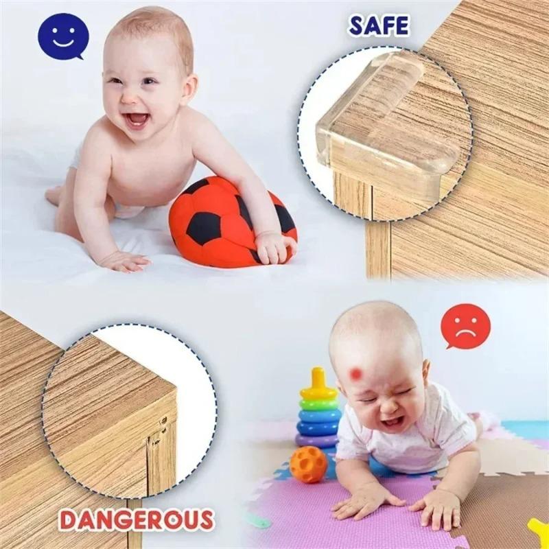 Baby Safety Silicone Edge Protector Soft Transparent Child Proofing Anti-Collision Table Corner Cover Furniture Protection for Kids