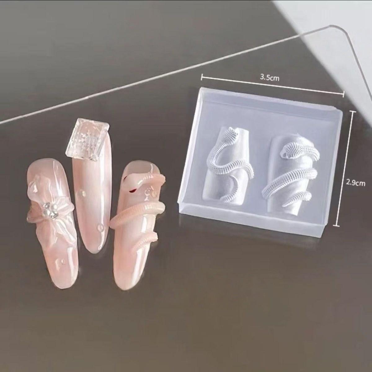 

3D Silicone Snake Mold for Nail Art - Year of the Snake Edition