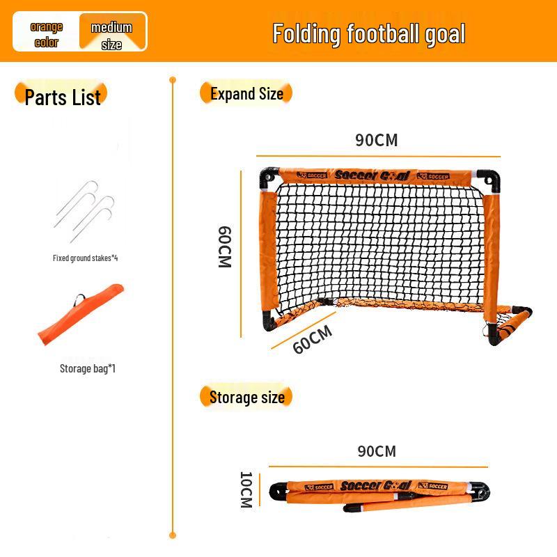 Foldable Kids' Football Goal for Training & Competition - Portable Indoor/Outdoor Parent-Child Frame