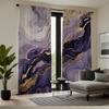 2pc Purple and gold wave pattern curtains   polyester fabric   machine washable   suitable for bedroom living room decoration