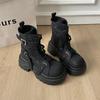 Fashion Women Fashion Boots 2025 Autumn Winter New Belt Buckle Height Increase Motorcycle Boots Comfortable Luxury Non Slip Short Boots